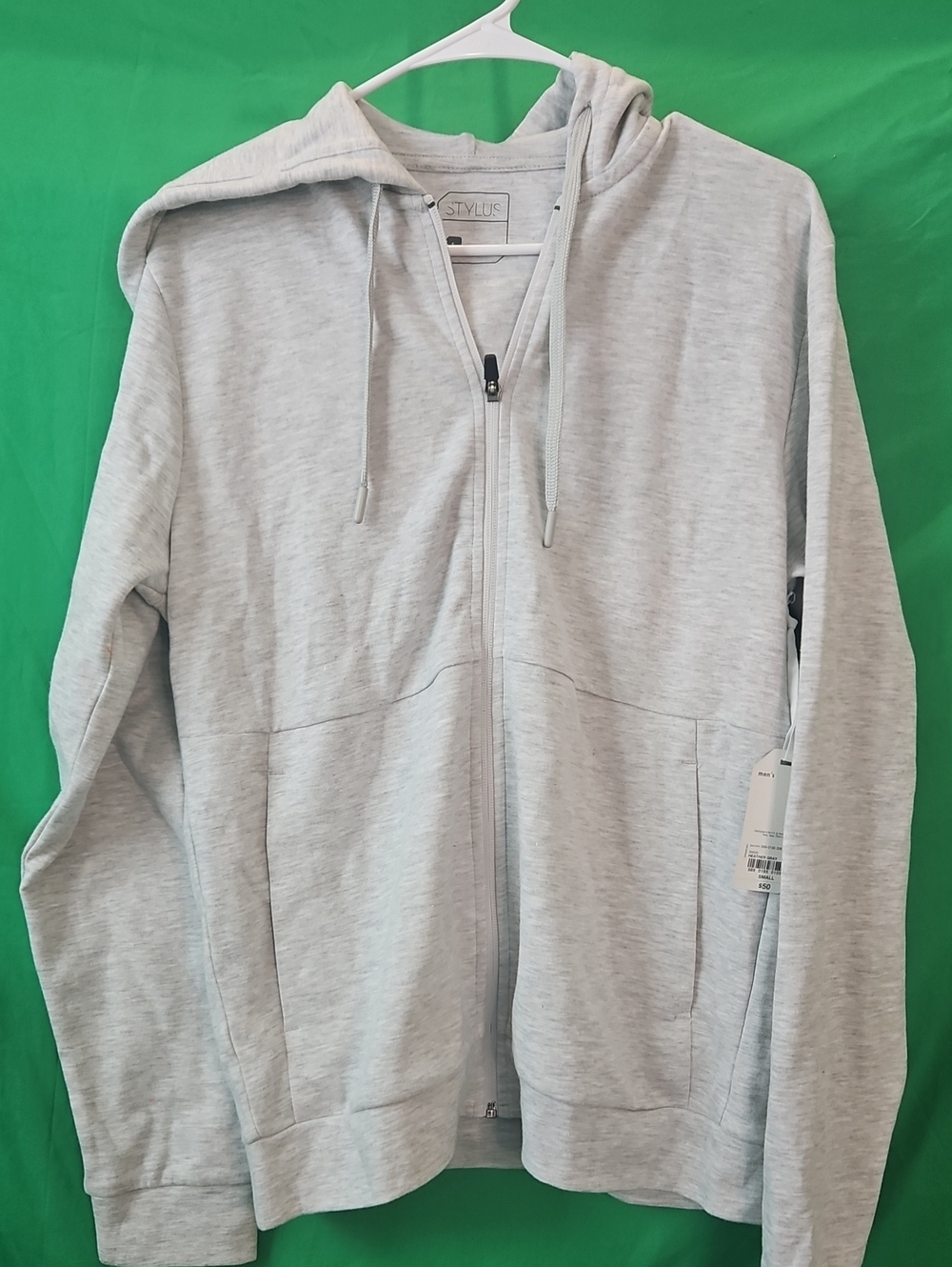 STYLUS Light Gray Zip-Up Hoodie Jacket